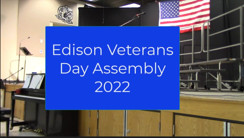 Edison veterans day assembly
