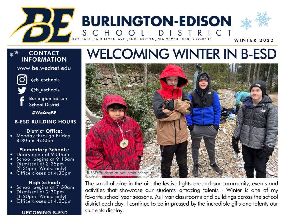 B-ESD Winter 2022 Newsletter